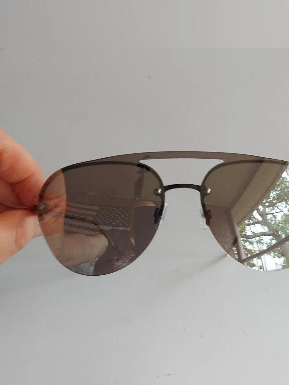 Panama Jack Men's Silver Mirrored Aviator Sunglasses